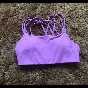 athleta | pink/purple strappy sports bra